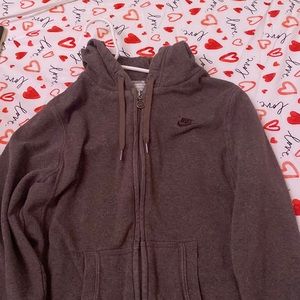 nike brown zip up jacket